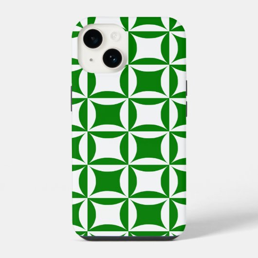 Coque Pour iPhone 14 Dépouiller Pierre pour Payer Pual Green Pattern (Verso)