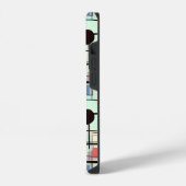 Coque Pour iPhone 14 Design abstrait moderne, lignes dynamiques Lancer (Côté gauche)