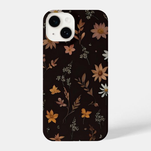 Coque Pour iPhone 14 Design de fleurs romantique (Verso)