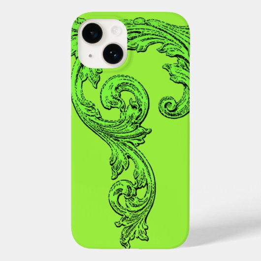 Coque Pour iPhone 14 Design élégant Goth en vert iPhone 6 Coque (Verso)
