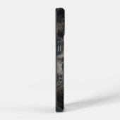 Coque Pour iPhone 14 Design Grunge noir et argent (Côté droit)