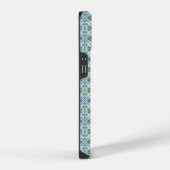 Coque Pour iPhone 14 Design scandinave moderne Bleu Vert olive (Côté droit)
