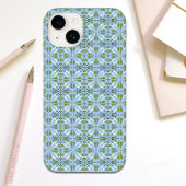 Coque Pour iPhone 14 Design scandinave moderne Bleu Vert olive