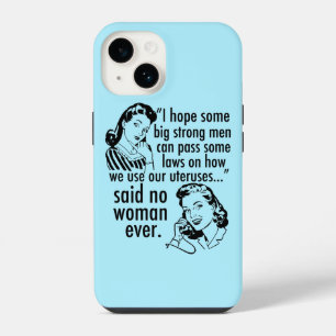 Coque Pour iPhone 14 Dessin humoristique politique féministe rétro pro-