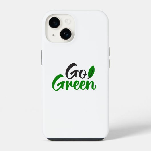 Coque Pour iPhone 14 Devenez écolo (Verso)