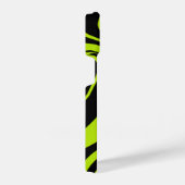 Coque Pour iPhone 14 Déversement - Lime vert et noir (Côté droit)