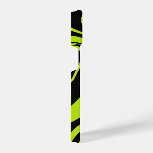 Coque Pour iPhone 14 Déversement - Lime vert et noir (Côté droit)