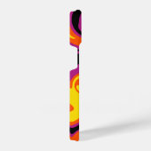 Coque Pour iPhone 14 Déversement - orange, noir, rose et jaune (Côté droit)