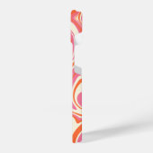 Coque Pour iPhone 14 Déversement - rose, orange et crème (Côté gauche)