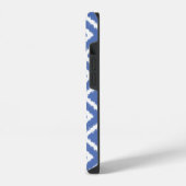 Coque Pour iPhone 14 Diamants Ikat Bleus (Côté gauche)