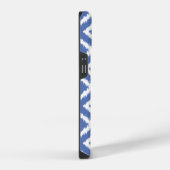 Coque Pour iPhone 14 Diamants Ikat Bleus (Côté droit)