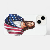 Coque Pour iPhone 14 Dieu bénisse l'Amérique (Verso Horizontal)