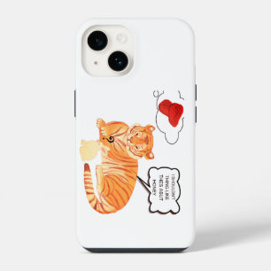 Coque Pour iPhone 14 Dilemme drôle de tigre & lapin – Dé Comic Animal M