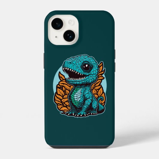 Coque Pour iPhone 14 Dinosaure Bébé mignon (Verso)