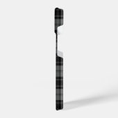 Coque Pour iPhone 14 Douglas tartan noir gris plaid (Côté gauche)