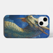 Coque Pour iPhone 14 🐉 Dragon à l'échelle de la tempête (Verso Horizontal)