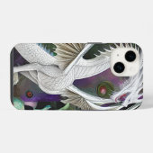 Coque Pour iPhone 14 Dragon Blanc (Verso Horizontal)