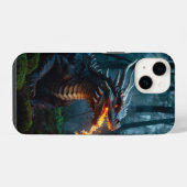 Coque Pour iPhone 14 Dragon de forêt (Verso Horizontal)