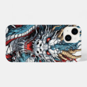 Coque Pour iPhone 14 Dragon japonais iPhone 14 Slim Fit Coque, brillant (Verso Horizontal)