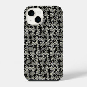 Coque Pour iPhone 14 Dragon motif 01.wx4x4.bleu Gris BG