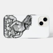 Coque Pour iPhone 14 Dragon sur la Roche (Verso Horizontal)