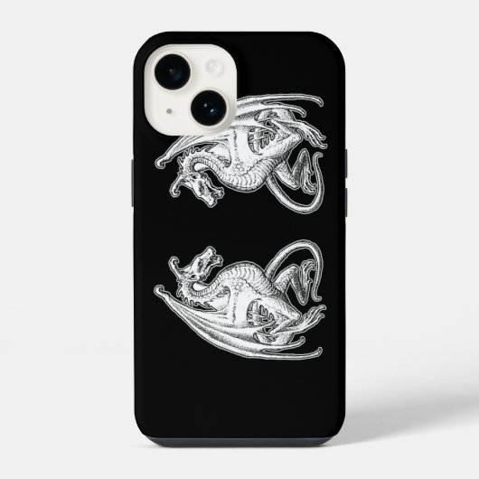 Coque Pour iPhone 14 Dragons ailés (Verso)