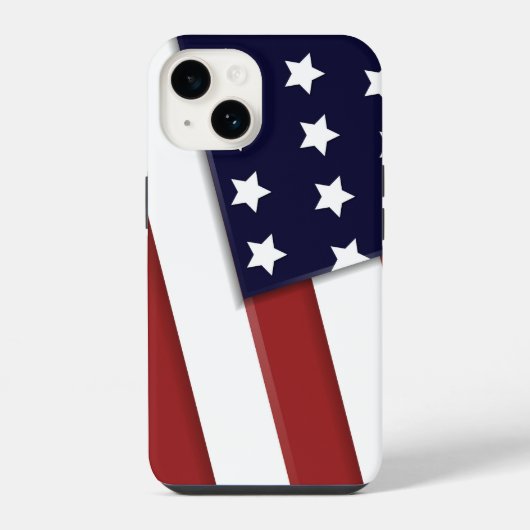 Coque Pour iPhone 14 Drapeau américain (Verso)