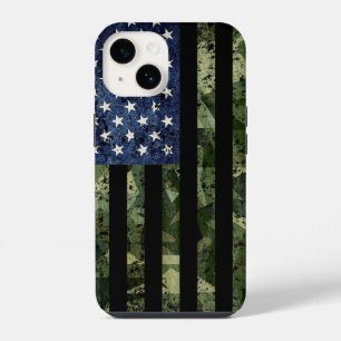 Coque Pour iPhone 14 Drapeau américain camouflage Camo