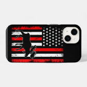 Coque Pour iPhone 14 Drapeau américain d'élan (Verso Horizontal)