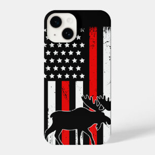 Coque Pour iPhone 14 Drapeau américain Moose