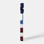 Coque Pour iPhone 14 drapeau américain rouge blanc brillant parties sci (Côté droit)