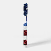 Coque Pour iPhone 14 Drapeau américain rouge blanc brillant parties sci (Côté droit)