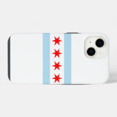 Coque Pour iPhone 14 Drapeau de Chicago, Illinois (Verso Horizontal)