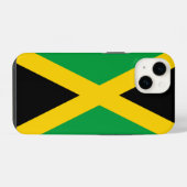 Coque Pour iPhone 14 Drapeau de la Jamaïque (Verso Horizontal)