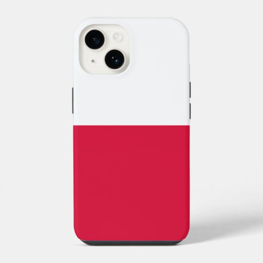Coque Pour iPhone 14 Drapeau de la Pologne (Verso)