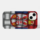 Coque Pour iPhone 14 Drapeau de la Serbie (Verso Horizontal)