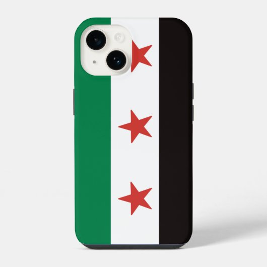 Coque Pour iPhone 14 Drapeau de la Syrie (Verso)