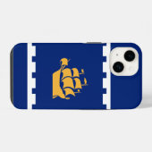 Coque Pour iPhone 14 Drapeau de la ville de Québec (Verso Horizontal)