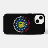 COQUE POUR iPhone 14 DRAPEAU DE L'ÉTAT GEORGIA PEACH (Verso Horizontal)