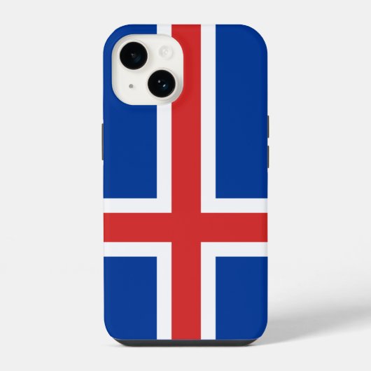 Coque Pour iPhone 14 Drapeau de l'Islande (Verso)