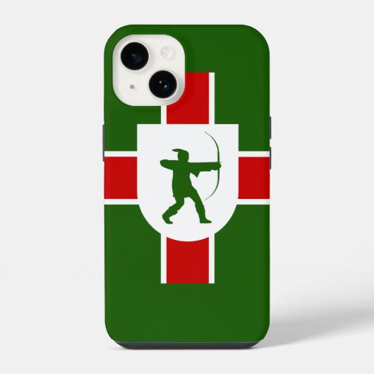Coque Pour iPhone 14 Drapeau de Nottinghamshire (Verso)