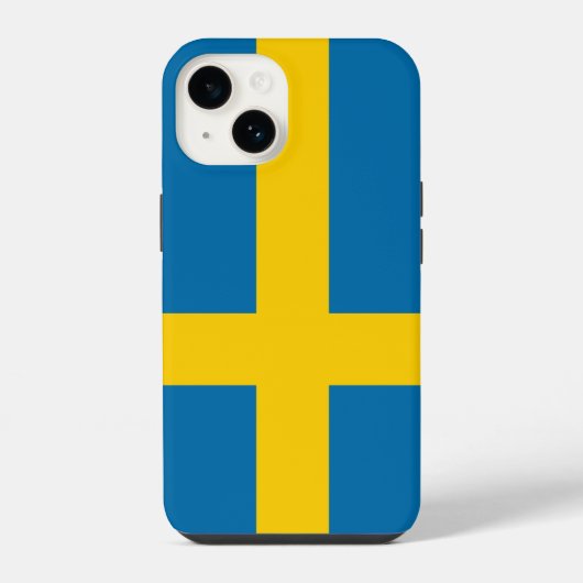 Coque Pour iPhone 14 Drapeau de Suède (Verso)