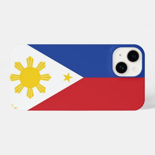 Coque Pour iPhone 14 drapeau des Philippines (Verso Horizontal)