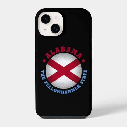 COQUE POUR iPhone 14 DRAPEAU D'ÉTAT D'ALABAMA (Verso)