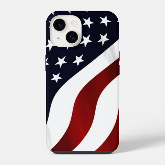 COQUE POUR iPhone 14 DRAPEAU D'ÉTOILES ET STRIPES (Verso)