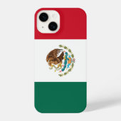 Coque Pour iPhone 14 Drapeau du Mexique (Verso)