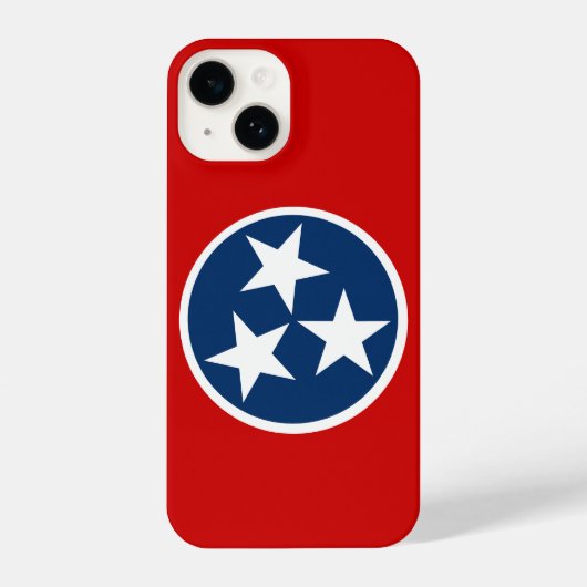 Coque Pour iPhone 14 Drapeau du Tennessee (Verso)