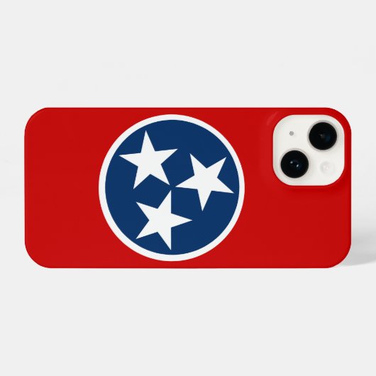 Coque Pour iPhone 14 Drapeau du Tennessee (Verso Horizontal)