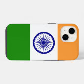 Coque Pour iPhone 14 Drapeau indien (Verso Horizontal)