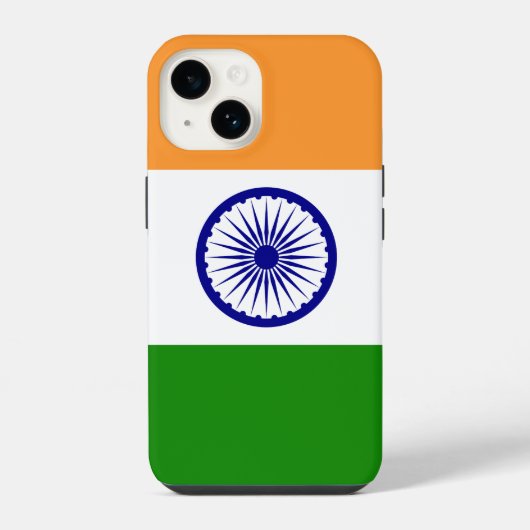 Coque Pour iPhone 14 Drapeau indien (Verso)